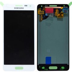 Γνήσια Samsung Οθόνη LCD και Μηχανισμός Αφής για Samsung Galaxy Alpha SM-G850F - Λευκό (GH97-16386D)