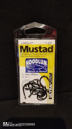 Αγκίστρια MUSTAD LIVE BAIT HOOK 2/0 10827NPBL