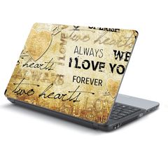 Αυτοκόλλητο Laptop - Vintage love words-15" (32cm x 25cm)