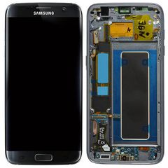 Γνήσια Samsung Οθόνη LCD και Μηχανισμός Αφής για Samsung Galaxy S7 Edge G935 - Μαύρο (GH97-18533A)
