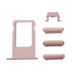 Πλαϊνά Πλήκτρα και Βάση Κάρτας Sim (side keys with card tray) για iPhone 7 Plus - Ροζέ Χρυσαφί