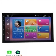Universal οθόνη 2 din 8 CORE GPS ANDROID 11 + DSP + CARPLAY 4gb ram 64gb rom wifi mirror link Ελληνικό μενού