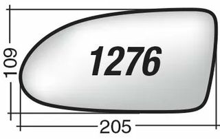 ΚΡΥΣΤΑΛΛΟ ΚΑΘΡΕΠΤΗ HYUNDAI ACCENT '05-'09 (ΧΡΩΜΙΟ) ΔΕΞΙ ΧΩΡΙΣ ΒΑΣΗ