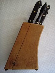 Σετ 5 μαχαιριών κουζίνας Solingen Γερμανίας και ξύλινο μπλοκ Wusthof