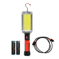 LED Επαναφορτιζόμενος φακός COB 80W 8000LM USB με γάντζο και μαγνητική βάση μανταλάκι - 0391