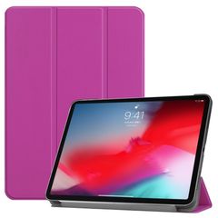 Δερμάτινη Θήκη Βιβλίο Tri-Fold με Βάση Στήριξης για iPad Pro 11-inch (2018) - Μωβ
