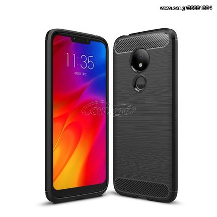 Θήκη Σιλικόνης TPU Carbon Fiber Brushed για Motorola Moto G7 Power - Μαύρο