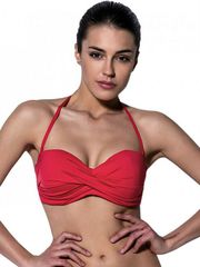 Γυναικείο Μαγιό BLUEPOINT Strapless "Solids" D cup Κόκκινο