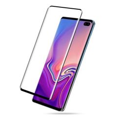 AMORUS Σκληρυμένο Γυαλί (Tempered Glass) Προστασίας Οθόνης Πλήρης Κάλυψης για Samsung Galaxy S10 Plus - Μαύρο (Case-Friendly Scaled-Down Version)