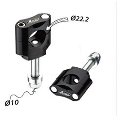 ACCEL ΚΑΒΑΛΕΤΑ ΤΙΜΟΝΙΟΥ ΚΙΤ ΜΕ 10mm ΒΙΔΑ & 45mm ΥΨΟΣ ΓΙΑ 22.2mm ΤΙΜΟΝΙ - ΜΑΥΡΟ AC-BM-13-22-F10 UNIVERSAL