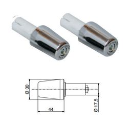 ΑΝΤΙΒΑΡΑ ΤΙΜΟΝΙΟΥ UNIVERSAL ΝΙΚΕΛ D.17,5 MM 8451C | BUZZETTI