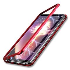 Μεταλλική Μαγνητική Θήκη 360 μοιρών (Detachable Metal Frame) για Samsung Galaxy J6 - Κόκκινο