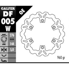 ΔΙΣΚΟΠΛΑΚΑ ΕΜΠΡΟΣ HONDA FJS 400/600 CBR 600 F2 91-94 TRIUMPH TIGER 900 93-98 DF005W | GALFER