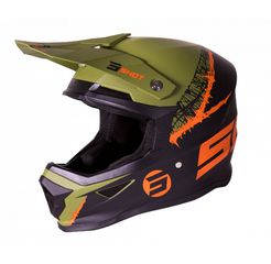 ΚΡΑΝΟΣ MX  FURIOUS STORM BLACK KAKI ORANGE MATT | SHOT