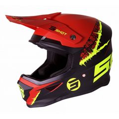 ΚΡΑΝΟΣ MX FURIOUS STORM NEON YELLOW RED MATT | SHOT