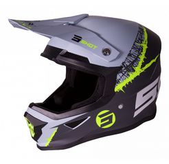 ΚΡΑΝΟΣ MX FURIOUS STORM DARK GREY NEON YELLOW MATT | SHOT