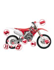 ΣΕΤ ΑΞΕΣΟΥΑΡ HONDA CRF250R 04-08, CRF250X 04-16 BSH1R ΚΟΚΚΙΝΟ | ACCOSSATO