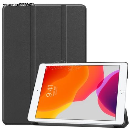 Δερμάτινη Θήκη Βιβλίο Tri-Fold με Βάση Στήριξης για iPad 10.2 (2019) - Μαύρο