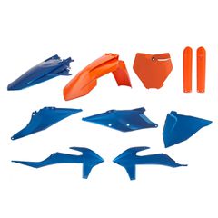 ΚΙΤ ΠΛΑΣΤΙΚΩΝ KTM SX, SX-F, XC, XC-F 19-21 ΠΟΡΤΟΚΑΛΙ/ΜΠΛΕ | POLISPORT