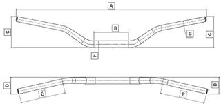 ΤΙΜΟΝΙ MX LOW BEND 22mm ΜΑΥΡΟ 0225.32.10.04 | TOMMASELLI