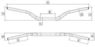 ΤΙΜΟΝΙ MX MEDIUM BEND 22mm ΜΑΥΡΟ 0226.32.10.04 | TOMMASELLI