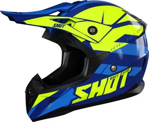 ΚΡΑΝΟΣ MX PULSE REVENGE NAVY NEON YELLOW BLUE GLOSSY | SHOT