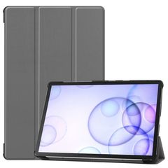 Δερμάτινη Θήκη Βιβλίο Tri-Fold με Βάση Στήριξης για Samsung Galaxy Tab S6 T860 (Wi-Fi) / T865 (LTE) - Γκρι