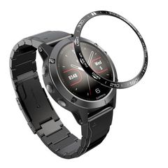 Ατσάλινο Μεταλλικό Πλαίσιο για Garmin Fenix 5 - Μαύρο / Λευκό