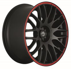 Barracuda Karizzma mattblack puresports color trim κόκκινο 7,5x17