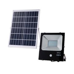 Ηλιακός Προβολέας Led HSL-TGD-3520-100W με Φωτοβολταϊκό Πάνελ 15W Διαστάσεων: 400 x 340 x 18mm