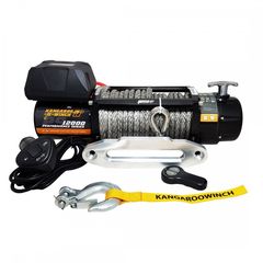 Ηλεκτρικός εργάτης KANGAROO WINCH 12000SR με Συνθετικό Σχοινί και τηλεχειριστήριο 12V Για 5443 KG