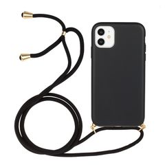 Θήκη Σιλικόνης TPU με Κορδόνι Ώμου για iPhone 11 6.1 inch - Μαύρο