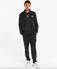 Men's Puma Tape Poly Tracksuit In Black | 847420-01 Φόρμα Μαύρη