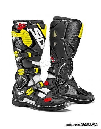 Sidi Crossfire 3 Μπότες MX White/Black/Yellow Fluo