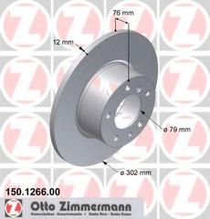 ΣΕΤ ZIMMERMANN 150.1266.00 Δισκόπλακες για BMW Σειρά 5 (E34) (2TEM)