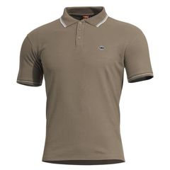 Pentagon Aniketos Polo Stripes T-Shirt - Tan Brown