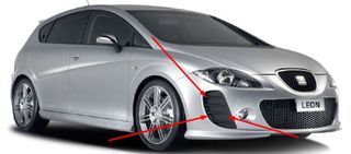 Σίτες προφυλακτήρα Seat Leon 1P Force *ΤΙΜΗ ΜΟΝΑΔΑΣ*-thumb-9