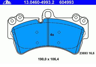 ΑΤΕ μπροστινα τακάκια 13046049932 AUDI Q7 Porsche Cayenne Touareg