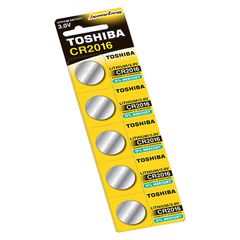 Μπαταρια Lithium TOSHIBA CR2016 3V καρτέλα 5 τεμαχίων