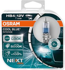 Λάμπες Osram HB4 12V 51W P22d Cool Blue Intense Next Gen 5000K +100% 9006CBN-HCB 2τμχ