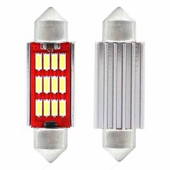 LED Canbus Amio 2τμχ Festoon 12SMD 4014 12V/24V C5W 2.9W 36MM 01289
