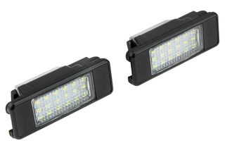 LED Πλαφονιέρας πίσω πινακίδας ΝΤΥ για CITROEN C4 DS4 PEUGEOT 208 308 508 CANBUS LED 2τμχ