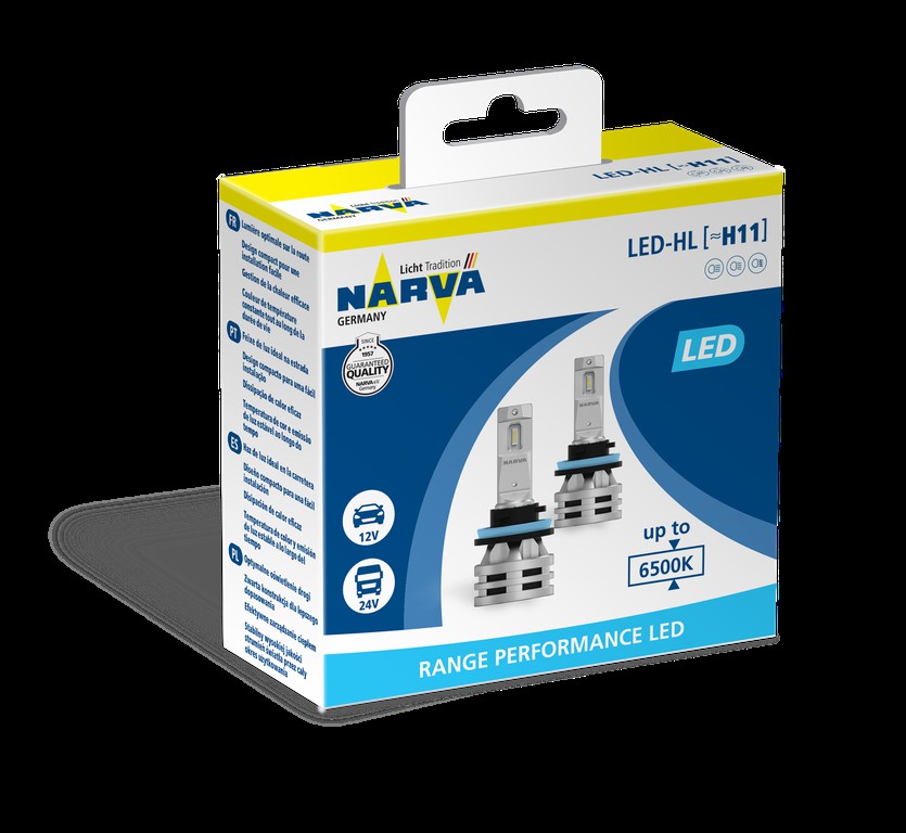 Narva Range Performance Led H11 6500K 12/24V 19W σετ 2τμχ