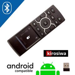 Kirosiwa bluetooth χειριστήριο με ενσωματωμένο ποντίκι (mouse) για Android οθόνες αυτοκινήτου (ασύρματο remote control χειρός οθόνη κοντρόλ multimedia universal 1-DIN 2-DIN χεριού ραδιόφωνο 1DIN 2DIN