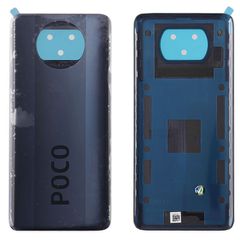 Καπάκι Μπαταρίας για Xiaomi Poco X3 Back Cover με Camera glass Μαύρο