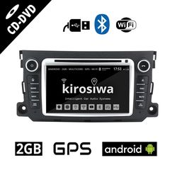 KIROSIWA SMART 451 FORTWO (2010-2015) Android CD DVD 2GB GPS οθόνη αυτοκίνητου (WI-FI ηχοσύστημα αφής 7" ιντσών OEM Youtube 4x60W Playstore MP3 USB Radio Bluetooth Mirrorlink εργοστασιακού τύπου)