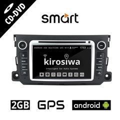 KIROSIWA SMART 451 FORTWO (2010-2015) Android CD DVD 2GB GPS οθόνη αυτοκίνητου (WI-FI ηχοσύστημα αφής 7" ιντσών OEM Youtube 4x60W Playstore MP3 USB Radio Bluetooth Mirrorlink εργοστασιακού τύπου)