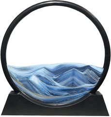 35 *30*5 CM Εικόνα Dynamic Sand, Sand Art Liquid Motion, Στρογγυλό γυαλί τρισδιάστατη ζωγραφική με άμμο, κινούμενη εικόνα τέχνης από άμμο, διακόσμηση σπιτιού Δώρα τέχνης επιφάνειας εργασίας  7RT