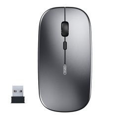 Inphic PM1BS Ασύρματο 2.4G/Bluetooth v3.0 και v5.0 Mouse, 3 DPI Επαναφορτιζόμενο (500mAh) - Grey