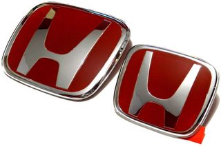 Σήμα Αυτοκόλλητο Με Βάση HONDA 70mm 58mm Κόκκινο SH566